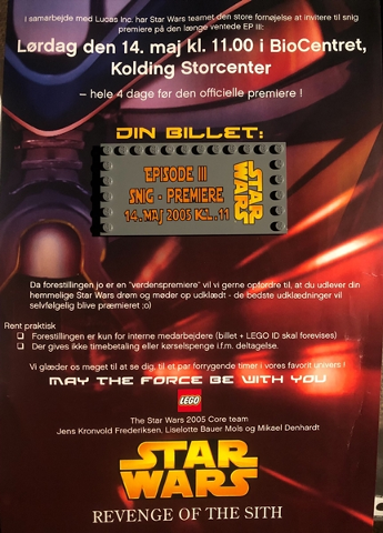 Invitation, Star Wars Episode III - Revenge of the Sith, Movie Premiere with Modified Tile Ticket