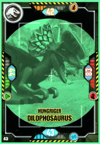 Jurassic World Trading Card Game (German) Series 1 - # 43 Hungriger Dilophosaurus