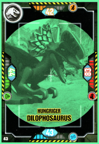 Jurassic World Trading Card Game (German) Series 1 - # 43 Hungriger Dilophosaurus