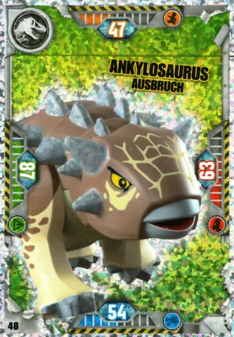 Jurassic World Trading Card Game (German) Series 1 - # 48 Ankylosaurus Ausbruch
