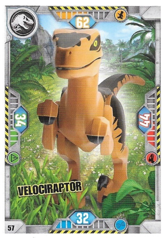 Jurassic World Trading Card Game (German) Series 1 - # 57 Velociraptor