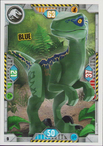 Jurassic World Trading Card Game (French) Series 1 - # 9 Blue