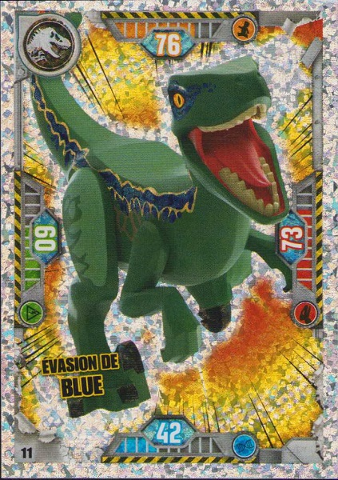 Jurassic World Trading Card Game (French) Series 1 - # 11 Évasion de Blue