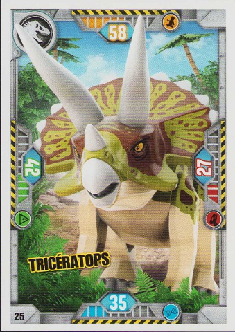 Jurassic World Trading Card Game (French) Series 1 - # 25 Tricératops