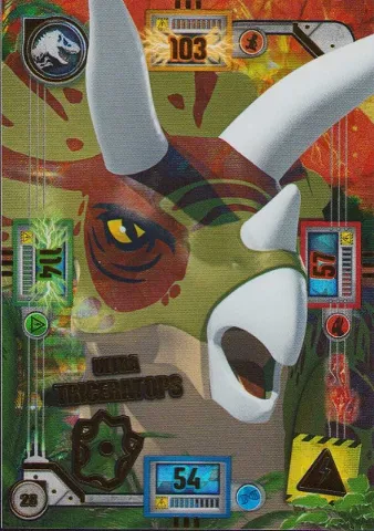 Jurassic World Trading Card Game (French) Series 1 - # 28 Ultra Triceratops