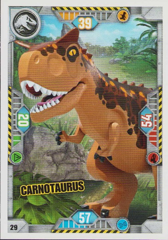 Jurassic World Trading Card Game (French) Series 1 - # 29 Carnotaurus