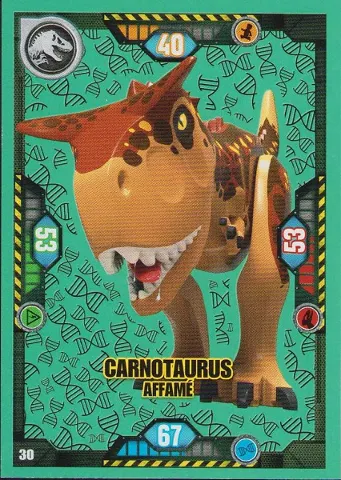 Jurassic World Trading Card Game (French) Series 1 - # 30 Carnotaurus Affamé
