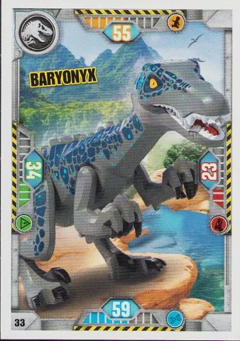 Jurassic World Trading Card Game (French) Series 1 - # 33 Baryonyx