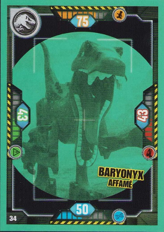 Jurassic World Trading Card Game (French) Series 1 - # 34 Baryonyx Affamé
