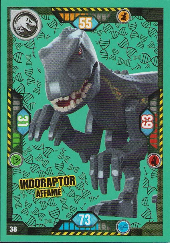 Jurassic World Trading Card Game (French) Series 1 - # 38 Indoraptor Affamé