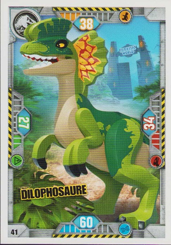 Jurassic World Trading Card Game (French) Series 1 - # 41 Dilophosaure