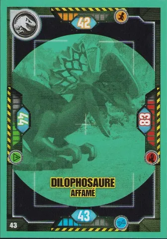 Jurassic World Trading Card Game (French) Series 1 - # 43 Dilophosaure Affamé