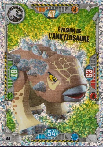 Jurassic World Trading Card Game (French) Series 1 - # 48 Évasion de l'Ankylosaure