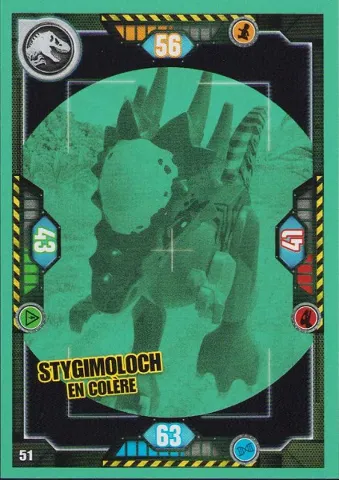 Jurassic World Trading Card Game (French) Series 1 - # 51 Stygimoloch en Colère