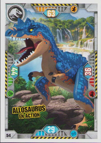 Jurassic World Trading Card Game (French) Series 1 - # 54 Allosaurus en Action