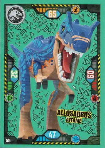 Jurassic World Trading Card Game (French) Series 1 - # 55 Allosaurus Affamé