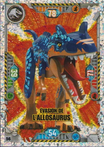 Jurassic World Trading Card Game (French) Series 1 - # 56 Évasion de l'Allosaurus
