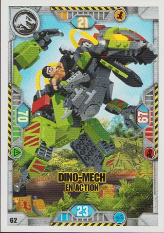 Jurassic World Trading Card Game (French) Series 1 - # 62 Dino-Mech en Action
