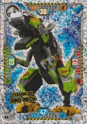 Jurassic World Trading Card Game (French) Series 1 - # 63 Évasion du Dino-Mech