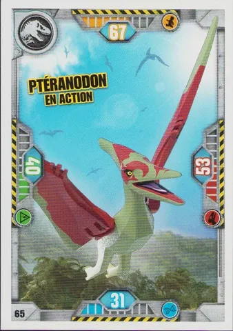 Jurassic World Trading Card Game (French) Series 1 - # 65 Ptéranodon en Action