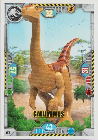 Jurassic World Trading Card Game (French) Series 1 - # 67 Gallimimus
