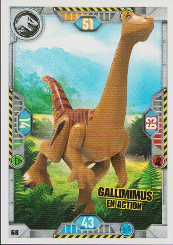 Jurassic World Trading Card Game (French) Series 1 - # 68 Gallimimus en Action