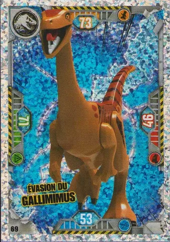Jurassic World Trading Card Game (French) Series 1 - # 69 Évasion du Gallimimus