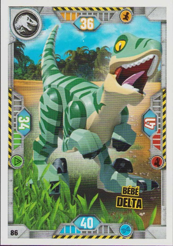 Jurassic World Trading Card Game (French) Series 1 - # 86 Bébé Delta