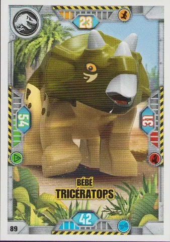Jurassic World Trading Card Game (French) Series 1 - # 89 Bébé Tricératops