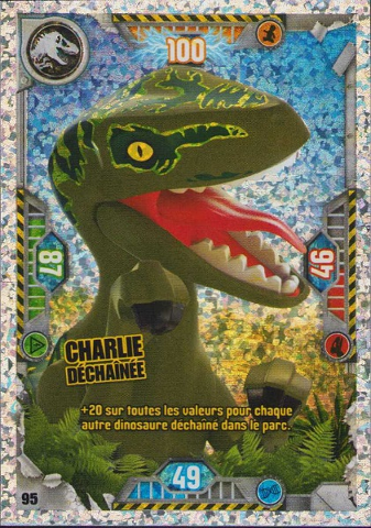 Jurassic World Trading Card Game (French) Series 1 - # 95 Charlie Déchaînée