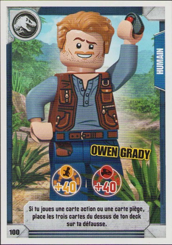 Jurassic World Trading Card Game (French) Series 1 - # 100 Owen Grady