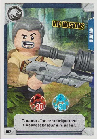 Jurassic World Trading Card Game (French) Series 1 - # 102 Vic Hoskins
