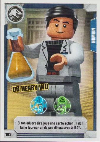 Jurassic World Trading Card Game (French) Series 1 - # 103 Dr Henry Wu