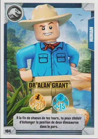 Jurassic World Trading Card Game (French) Series 1 - # 104 Dr Alan Grant