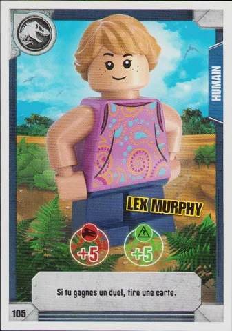 Jurassic World Trading Card Game (French) Series 1 - # 105 Lex Murphy
