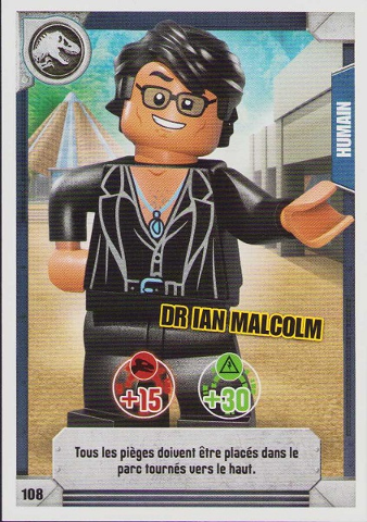 Jurassic World Trading Card Game (French) Series 1 - # 108 Dr Ian Malcolm