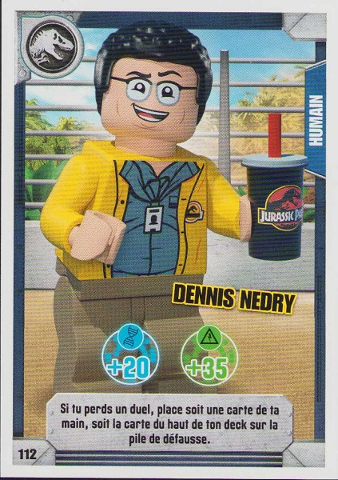 Jurassic World Trading Card Game (French) Series 1 - # 112 Dennis Nedry