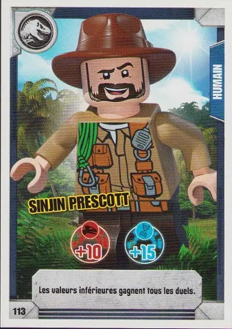 Jurassic World Trading Card Game (French) Series 1 - # 113 Sinjin Prescott