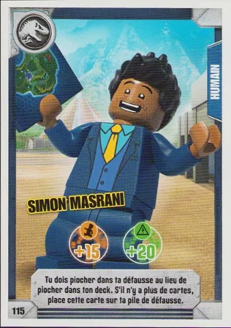 Jurassic World Trading Card Game (French) Series 1 - # 115 Simon Masrani