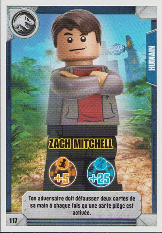 Jurassic World Trading Card Game (French) Series 1 - # 117 Zach Mitchell