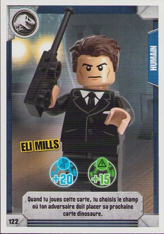 Jurassic World Trading Card Game (French) Series 1 - # 122 Eli Mills