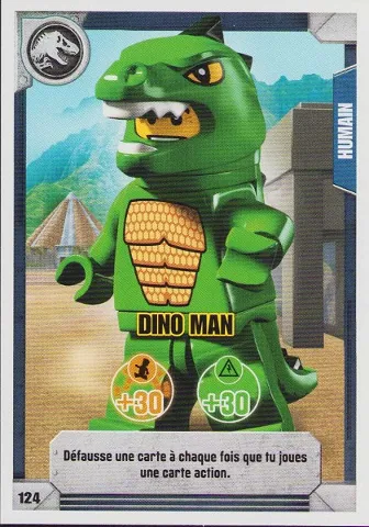 Jurassic World Trading Card Game (French) Series 1 - # 124 Dino Man