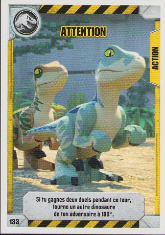 Jurassic World Trading Card Game (French) Series 1 - # 133 Attention