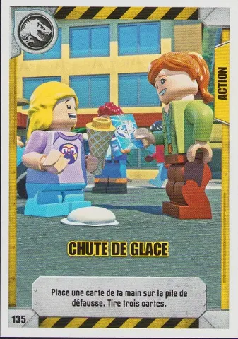 Jurassic World Trading Card Game (French) Series 1 - # 135 Chute de Glace