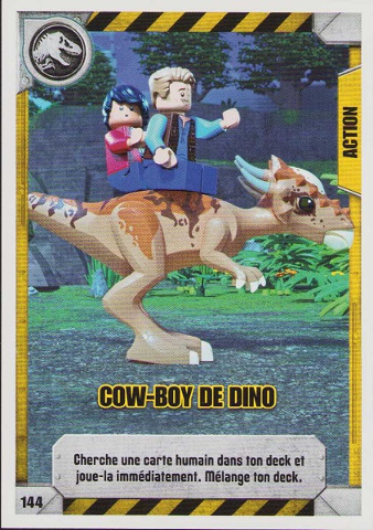 Jurassic World Trading Card Game (French) Series 1 - # 144 Cow-boy de Dino