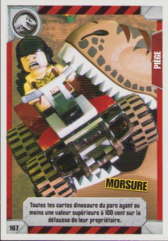 Jurassic World Trading Card Game (French) Series 1 - # 167 Morsure