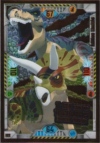 Jurassic World Trading Card Game (French) Series 1 - # LE2 T. rex contre Tricératops Édition Limitée
