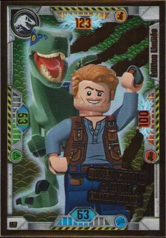Jurassic World Trading Card Game (French) Series 1 - # LE7 Owen Grady & Blue Édition Limitée