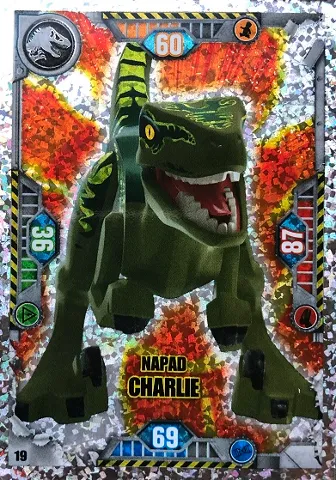 Jurassic World Trading Card Game (Polish) Series 1 - # 19 Napad Charlie