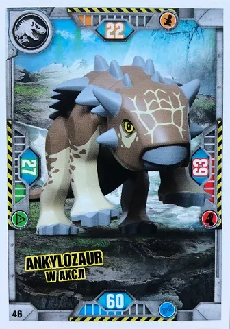 Jurassic World Trading Card Game (Polish) Series 1 - # 46 Ankylozaur w akcji